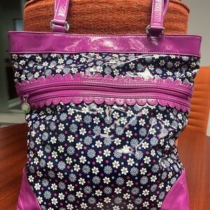 Vera Bradley FRILL  boysenberry vinyl tote
